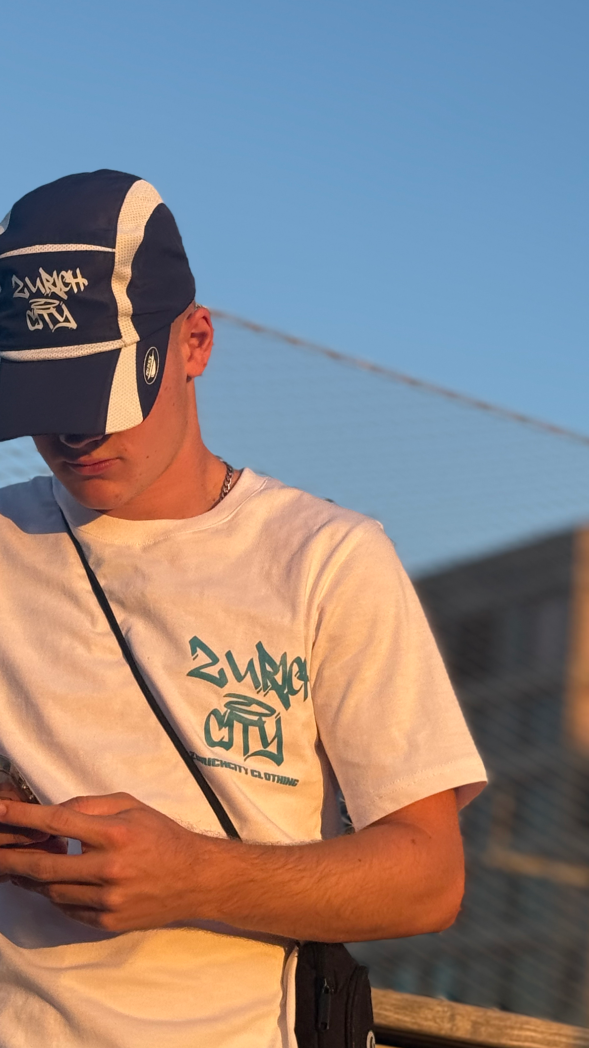 Züri City Sunset Cruise T-Shirt Blau