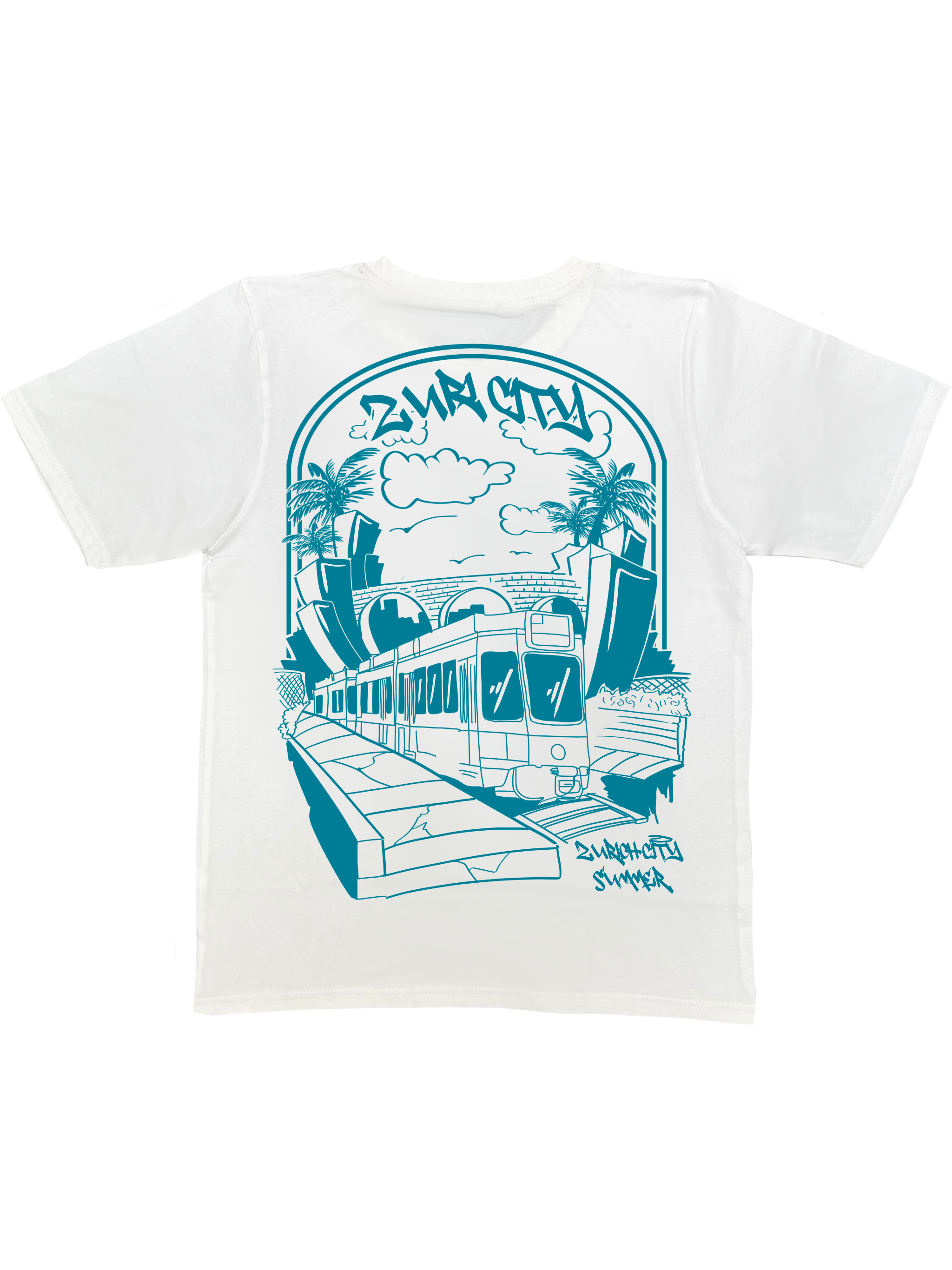 Züri City Sunset Cruise T-Shirt Blau